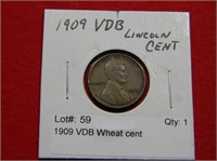 1909 VDB Wheat cent