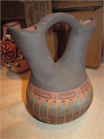 5" Navajo Wedding Vase Signed Pottery