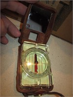 Vintage Compass w/ Leather Case