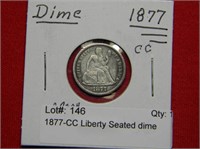 1877-CC Liberty Seated dime
