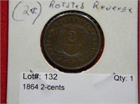 1864 2-cents