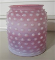 Opalescent Cranberry Glass Hobnail Lamp Shade