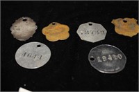 Collection of Antique Key Tag Fobs (Hotel/PO Box)