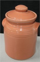 Salmon Colored Fiesta Style Canister / Cookie Jar