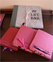 Homemade Blue Life Book & 3 Journals