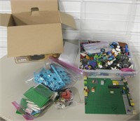 Box & Thin Tub Filled With Legos