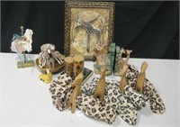Giraffe Themed Lot - Print, Candles, etc...