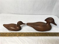 2 Wooden Ducks, From Macomb Duck Shop