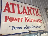 Original Atlantic power kerosene enamel sign