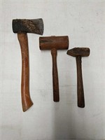 Hatchet, Wooden Maul, Forging Hammer