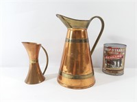 2 pichets en cuivre - Copper pitchers