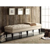 Oversized Isabelle Cora Wash Natural Accent Bench