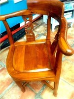 Beautiful hand carved Teak Malaysian corner chair