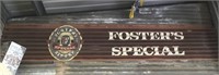 Original  corrugated iron Fosters Special sign