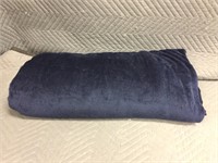 King Navy Blue Plush Blanket