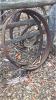 2 x Cast Steel Wheel Rims