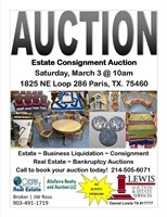 Estate Consignment Auction