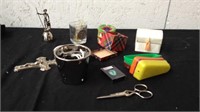 Vintage items including bell - made in Spain,