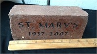 1937-2007 st. Mary's brick