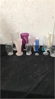 Group of glass vases