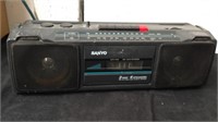 Vintage Sanyo cassette radio works