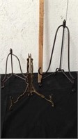 3 metal plate stands