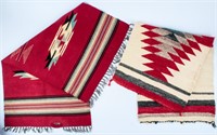 2 Vintage Native American Indian Style Wool Rugs