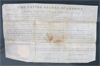 1824 President James Monroe Signed Land Grant