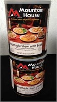 2 Mountainhouse freeze-dried vegetable stew with