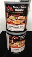 2 Mountainhouse freeze-dried chili Mac with beef