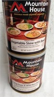 Mountainhouse vegetable stew with beef and long