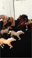 Group of collectible horses playskool and others