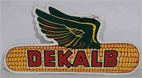 Double sided masonite DeKalb sign with wings