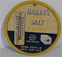 Hardy's Salt advertising thermometer
