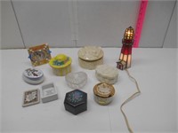 Light Houe Lamp, Clock, and Large Selection of