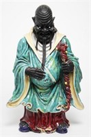 Antique Japanese Pottery Figure of Deity or Demon