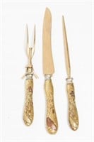 Japanese Carving Set, 3-Piece in Mixed Metal