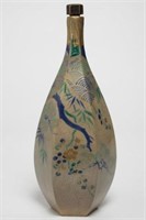Japanese Awaji Pottery Lidded Bottle Vase, Meiji