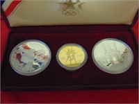 (1) 1983-1984 Olympic (XXIII- LA) 3 coin Proof