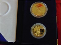 (1) 1987 2 Coin Proof GOLD American Eagle Set