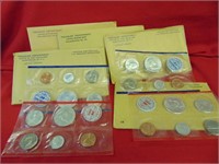 (5) 1962-63 5 coin sets, 1960-61 10 coin sets