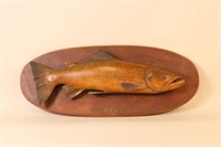 Frank Finney 25.5" Handcarved Brown Trout on