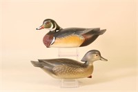 George Strunk Pair of Hen and Drake Wood Duck