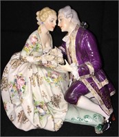 Fabris Hand Painted Porcelain Figural Grouping