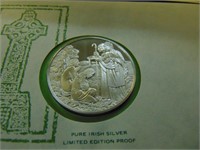 (1) 1976 .999 IRISH SILVER St. Patrick's Day Medal