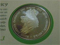 (1) 1974 .999 IRISH SILVER St. Patrick's Day Medal