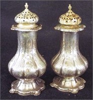 Pair Of Hallmarked Silver On Copper Shakers