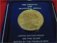 (1) 1985 Reagan Inaugural Medal .999 SILVER