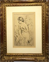 Renoir Etching, Baigneuse Debout, A Mi-jambes