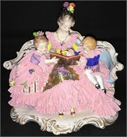 Hand Painted Porcelain Figural Grouping